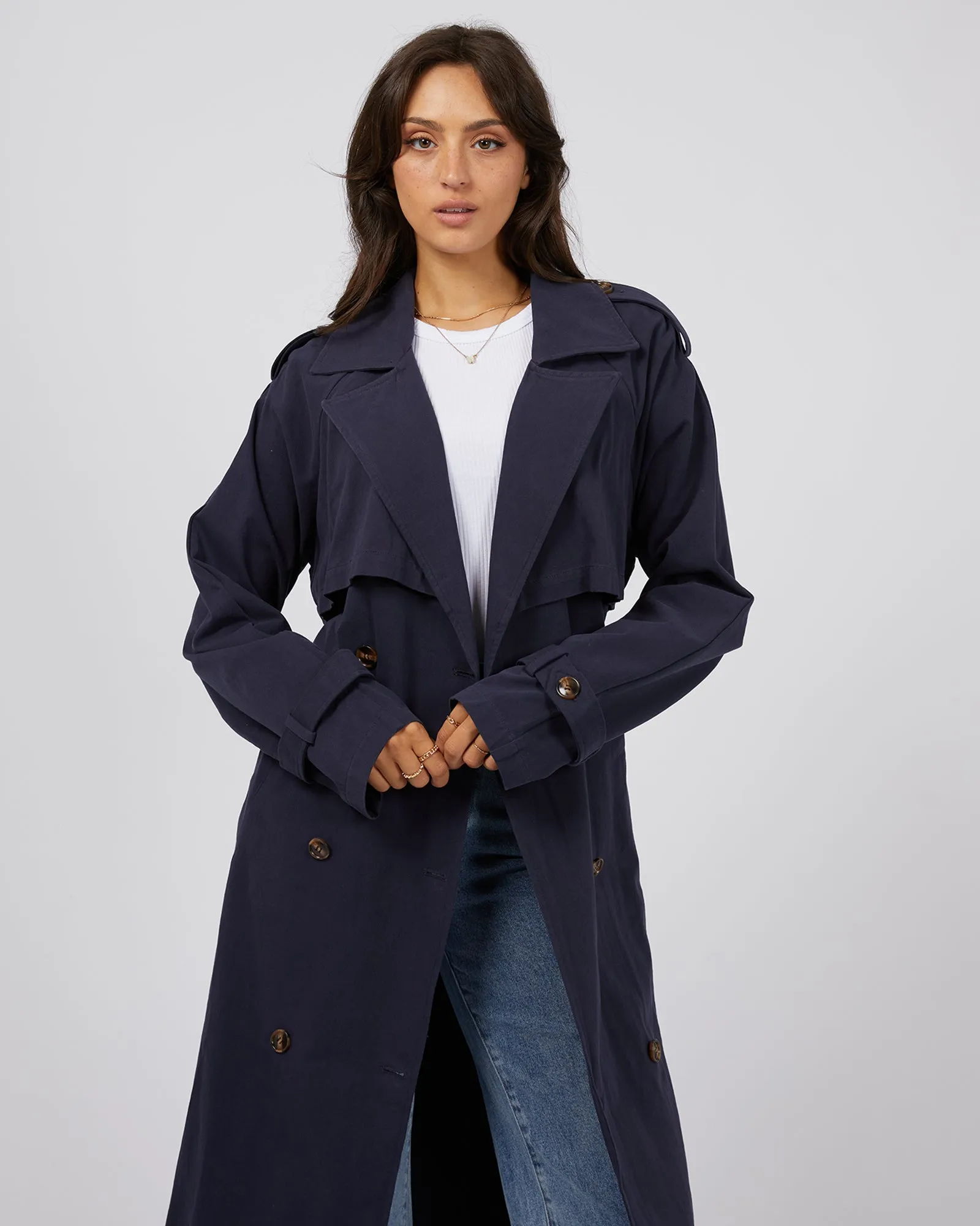 Eve Trench Coat Navy sold by All About Eve product image thumbnail 2