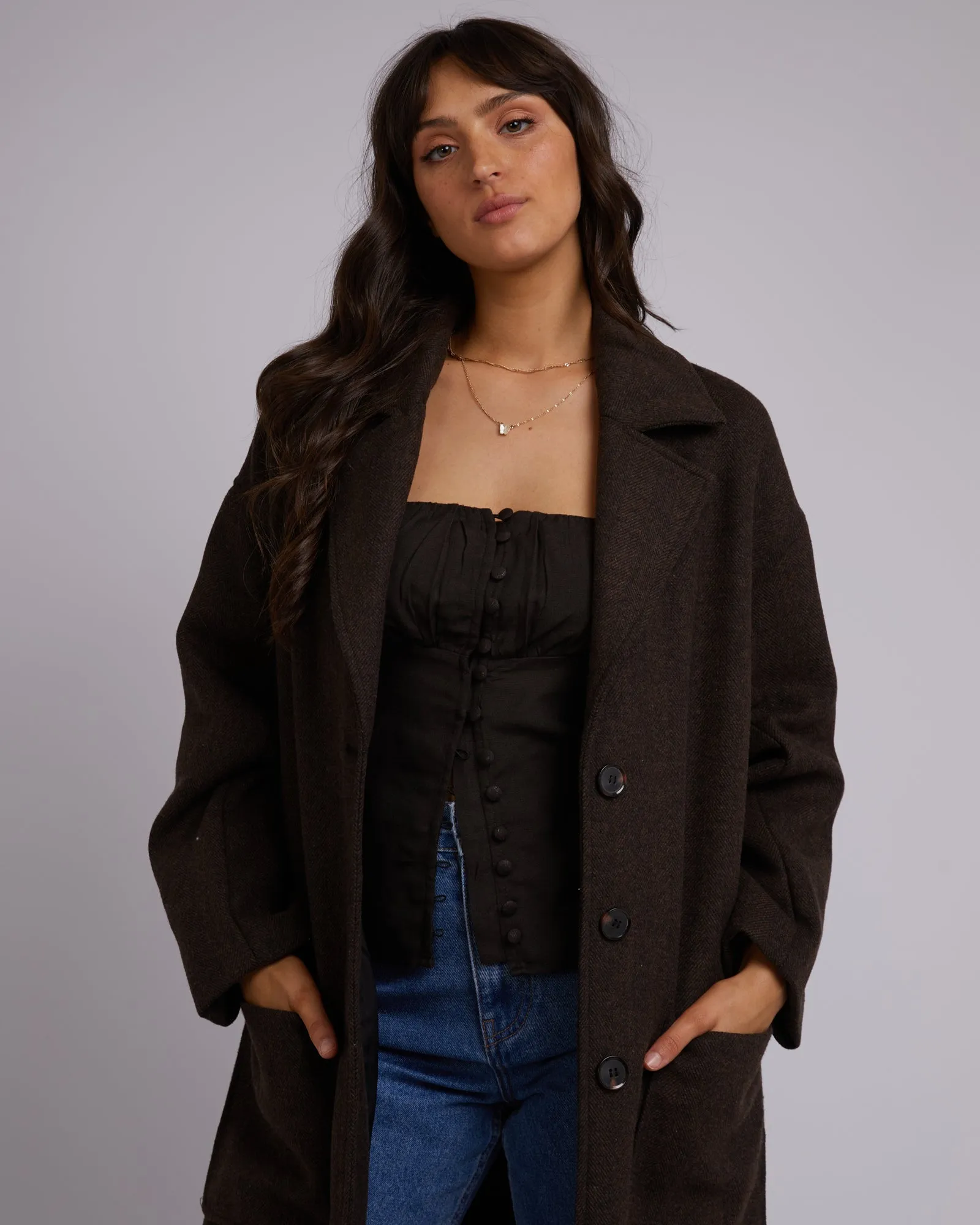 Manhattan Coat Brown sold by All About Eve product image thumbnail 2