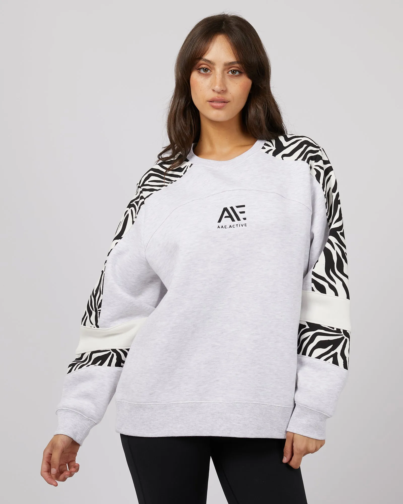 Parker Panelled Crew Snow Marle sold by All About Eve