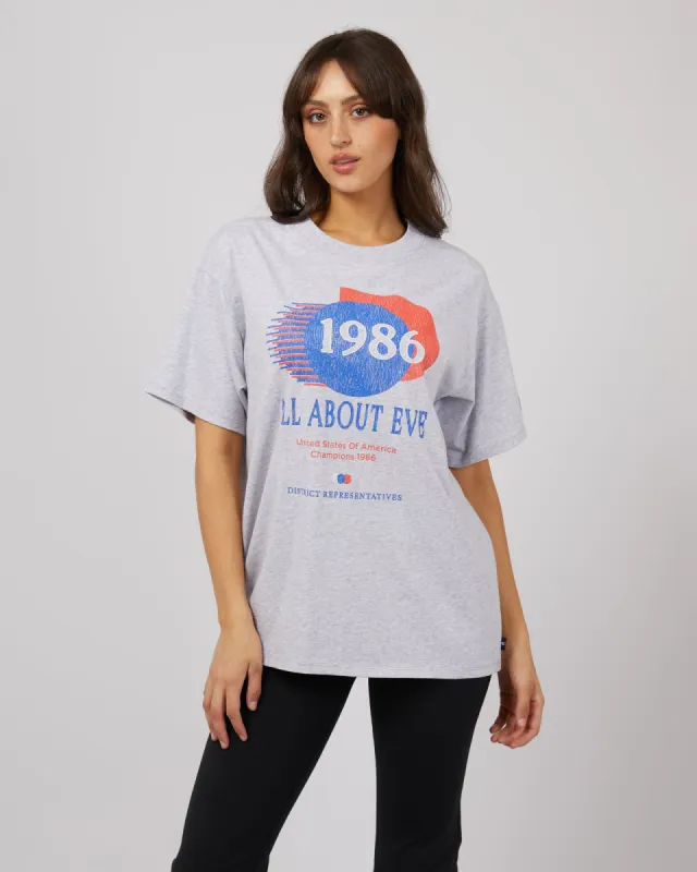 Run Club Oversized Tee Grey Marle sold by All About Eve