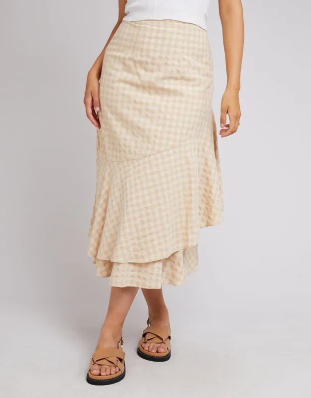 Georgette Maxi Skirt Oatmeal sold by All About Eve