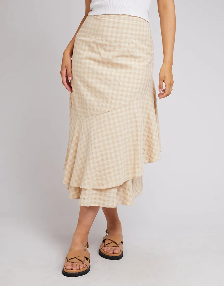Georgette Maxi Skirt Oatmeal sold by All About Eve
