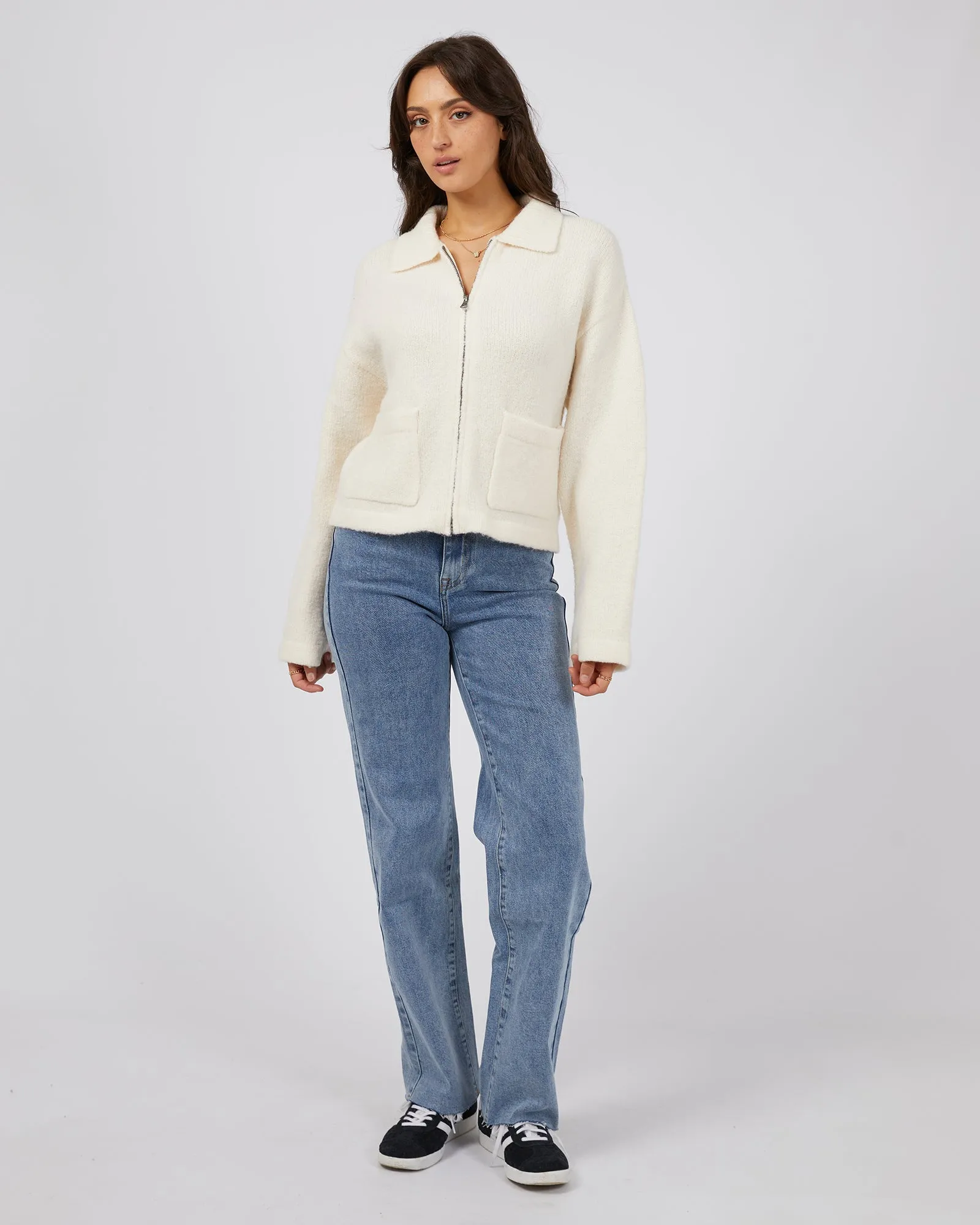 Chloe Knit Zip Through Natural sold by All About Eve product image thumbnail 2