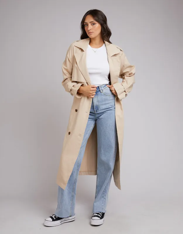 Eve Trench Coat Tan sold by All About Eve