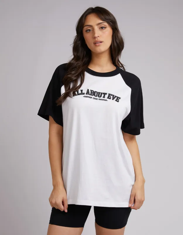 Squad Raglan Tee Black sold by All About Eve