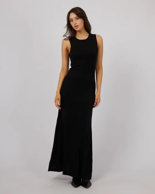Eve Knit Maxi Tank Dress Black sold by All About Eve