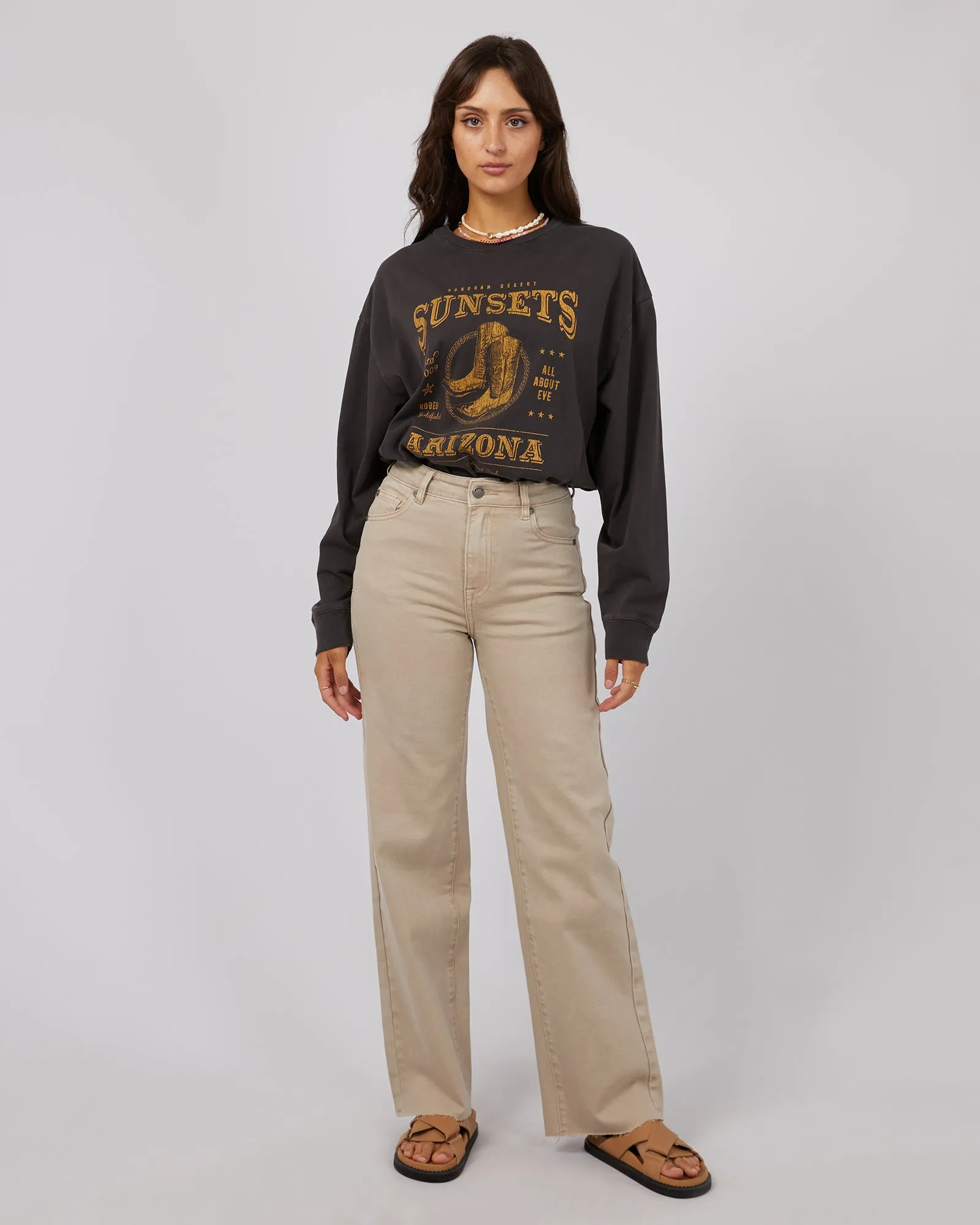 Birdie Long Sleeve Tee Washed Black sold by All About Eve product image thumbnail 2