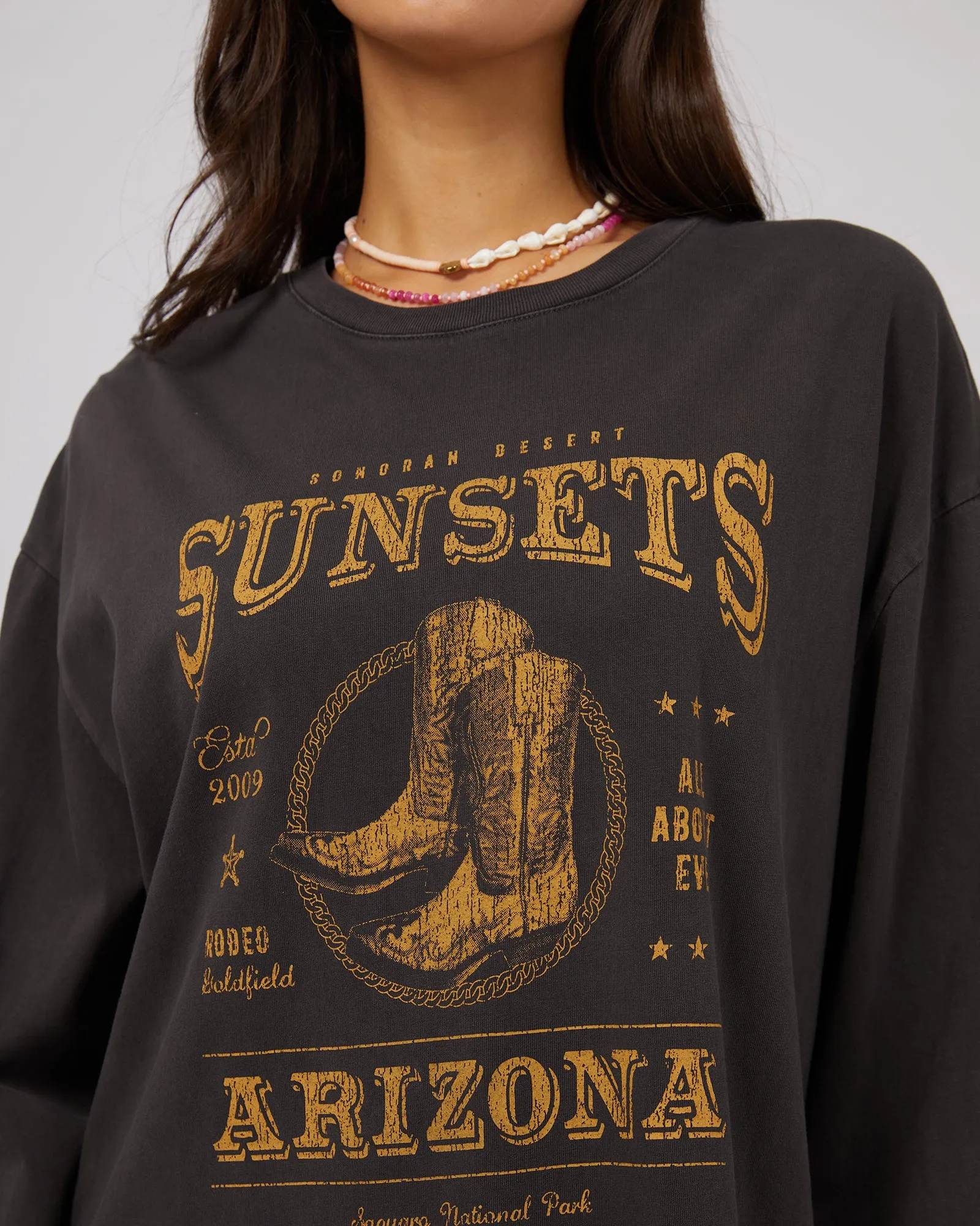 Birdie Long Sleeve Tee Washed Black sold by All About Eve product image thumbnail 5