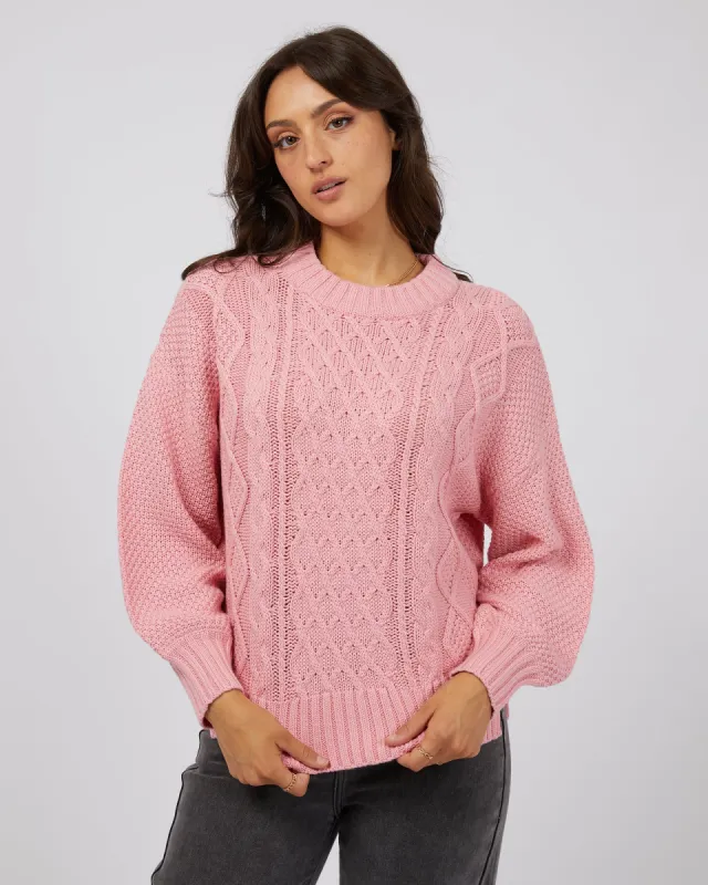 Rue Knit Sweater Pink sold by All About Eve