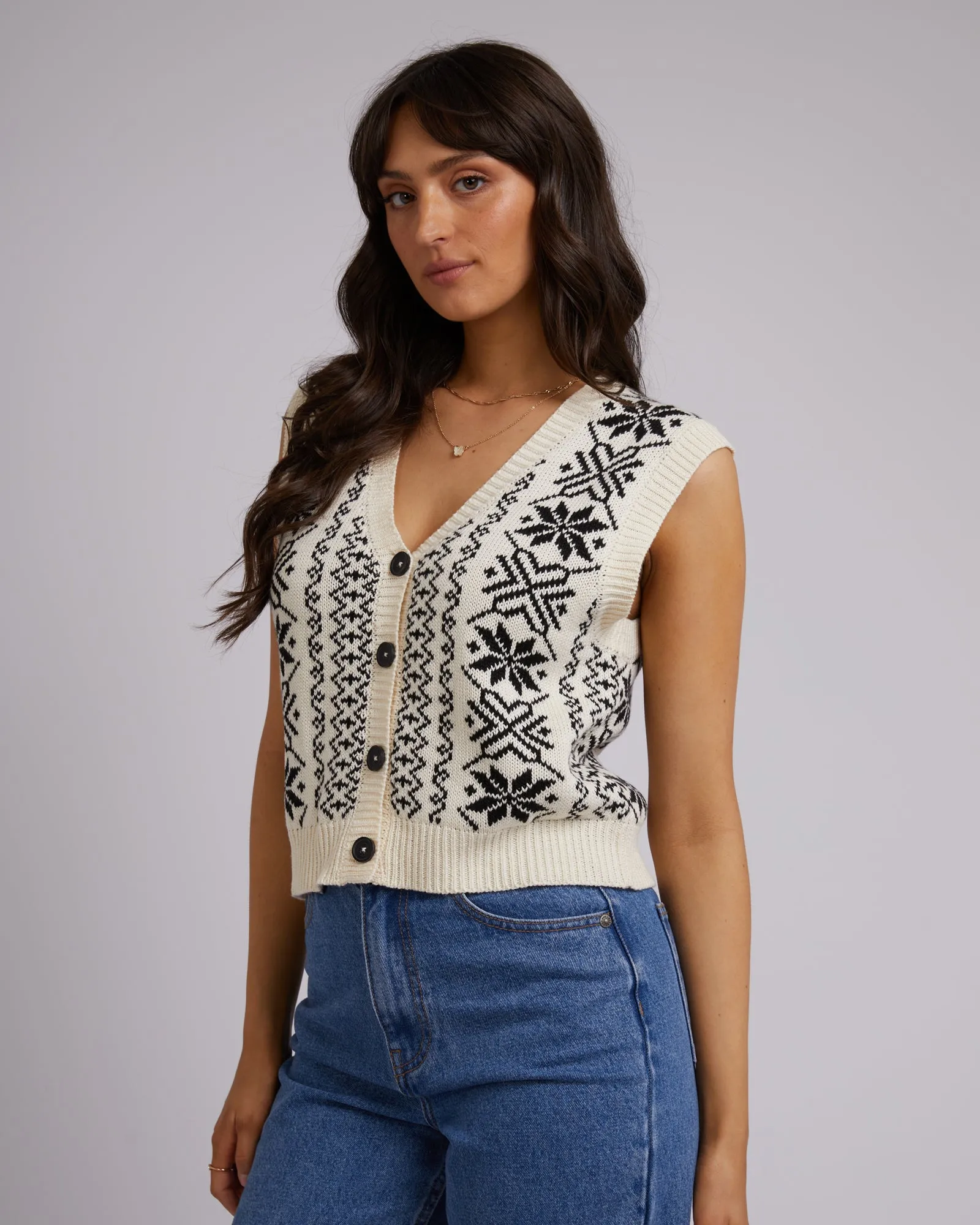 Fleetwood Knit Vest Vintage White sold by All About Eve product image thumbnail 4