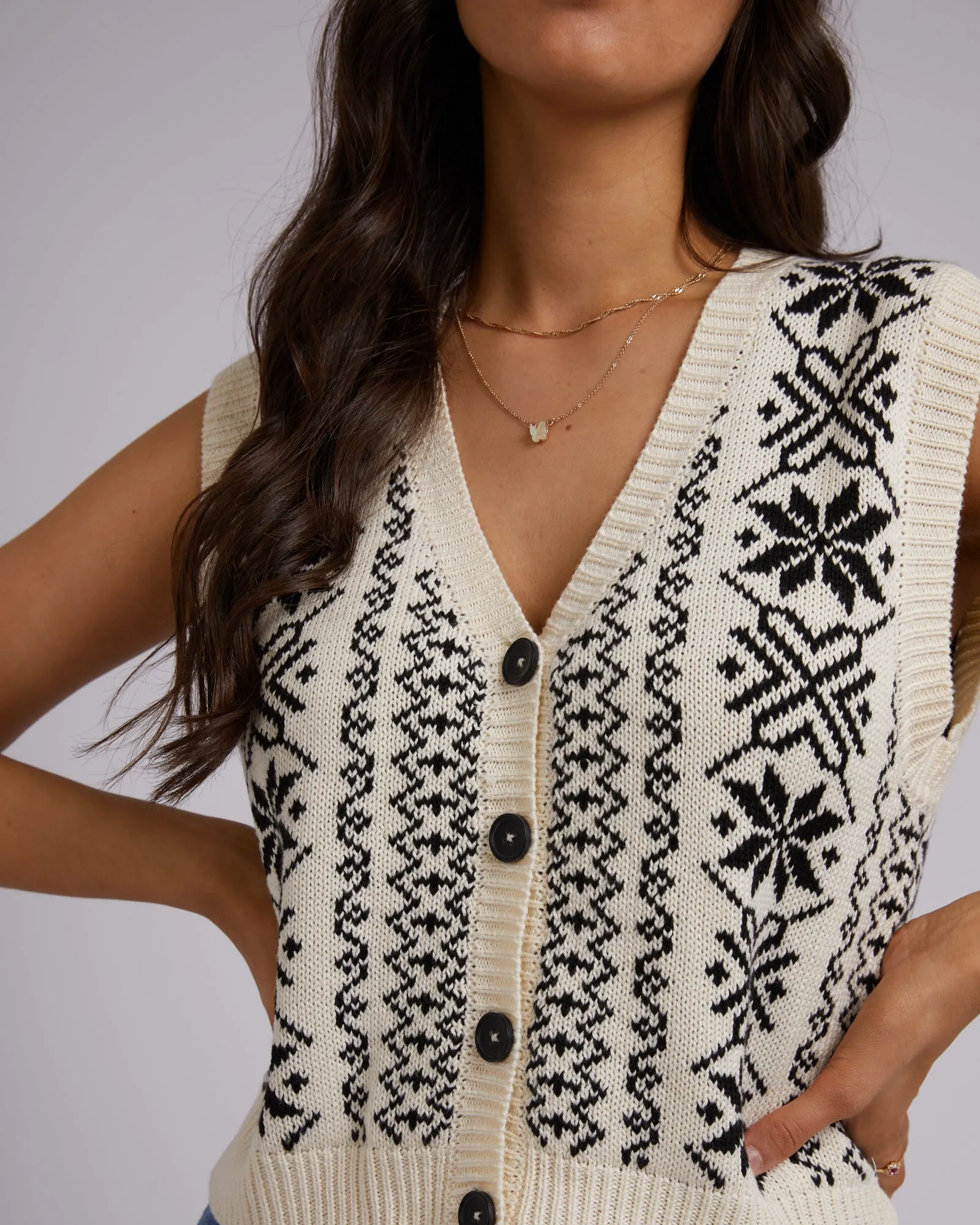 Fleetwood Knit Vest Vintage White sold by All About Eve product image thumbnail 5