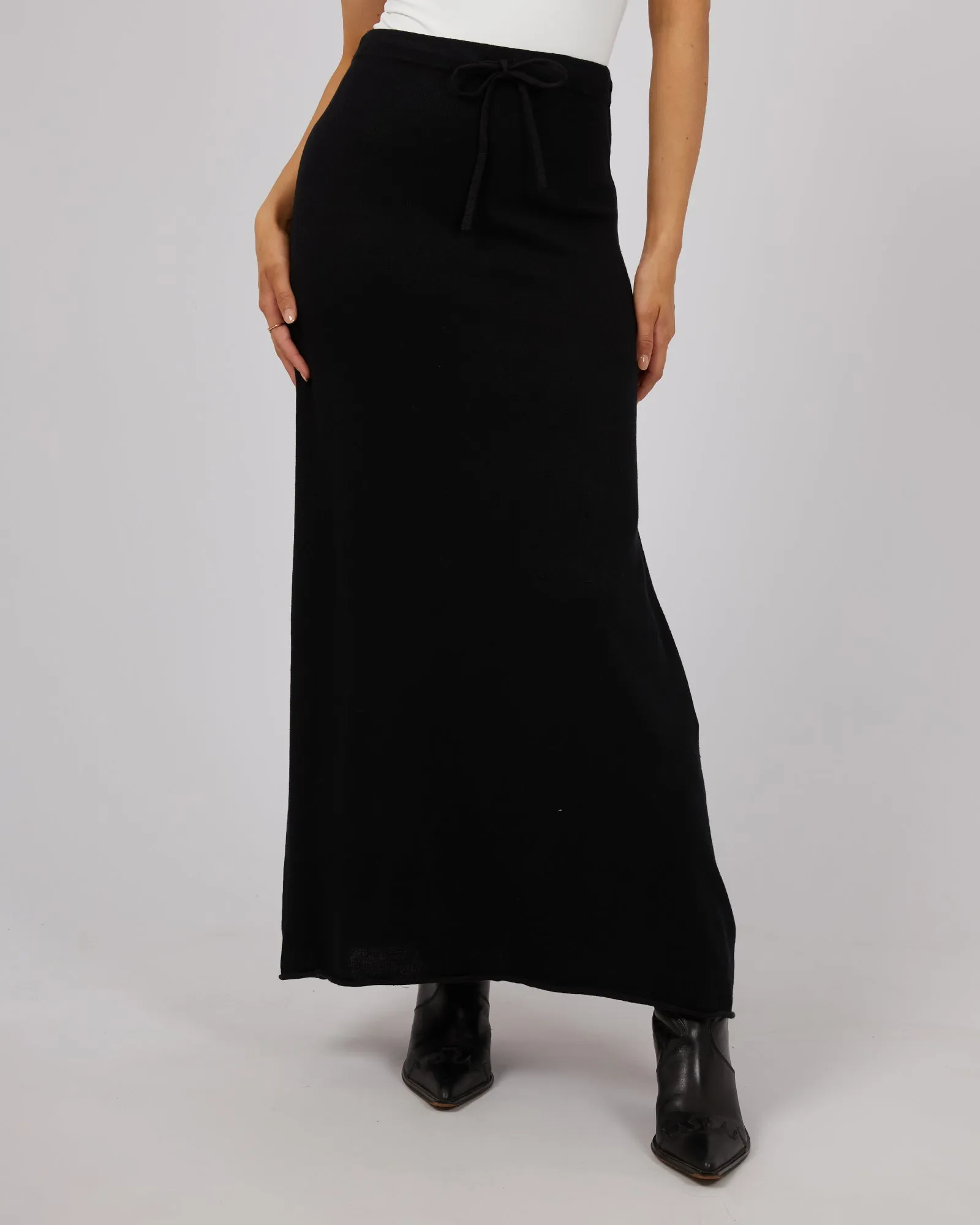 Eve Knit Skirt Black sold by All About Eve