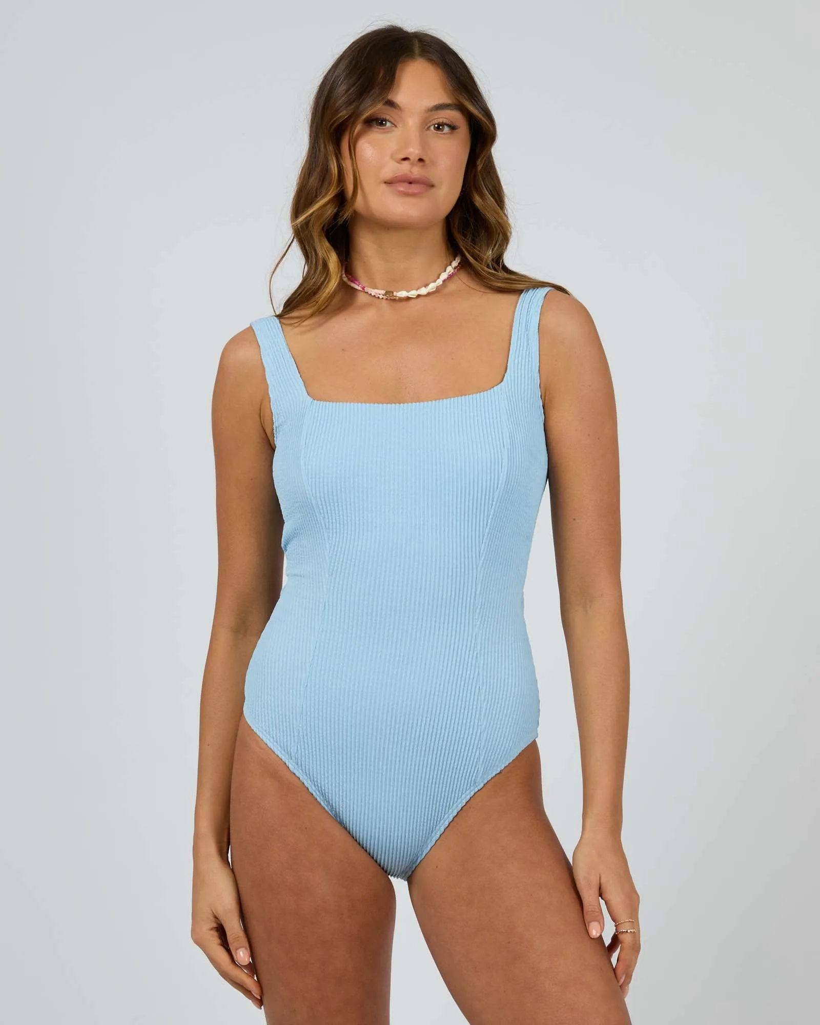Phoenix Rib One Piece Light Blue sold by All About Eve