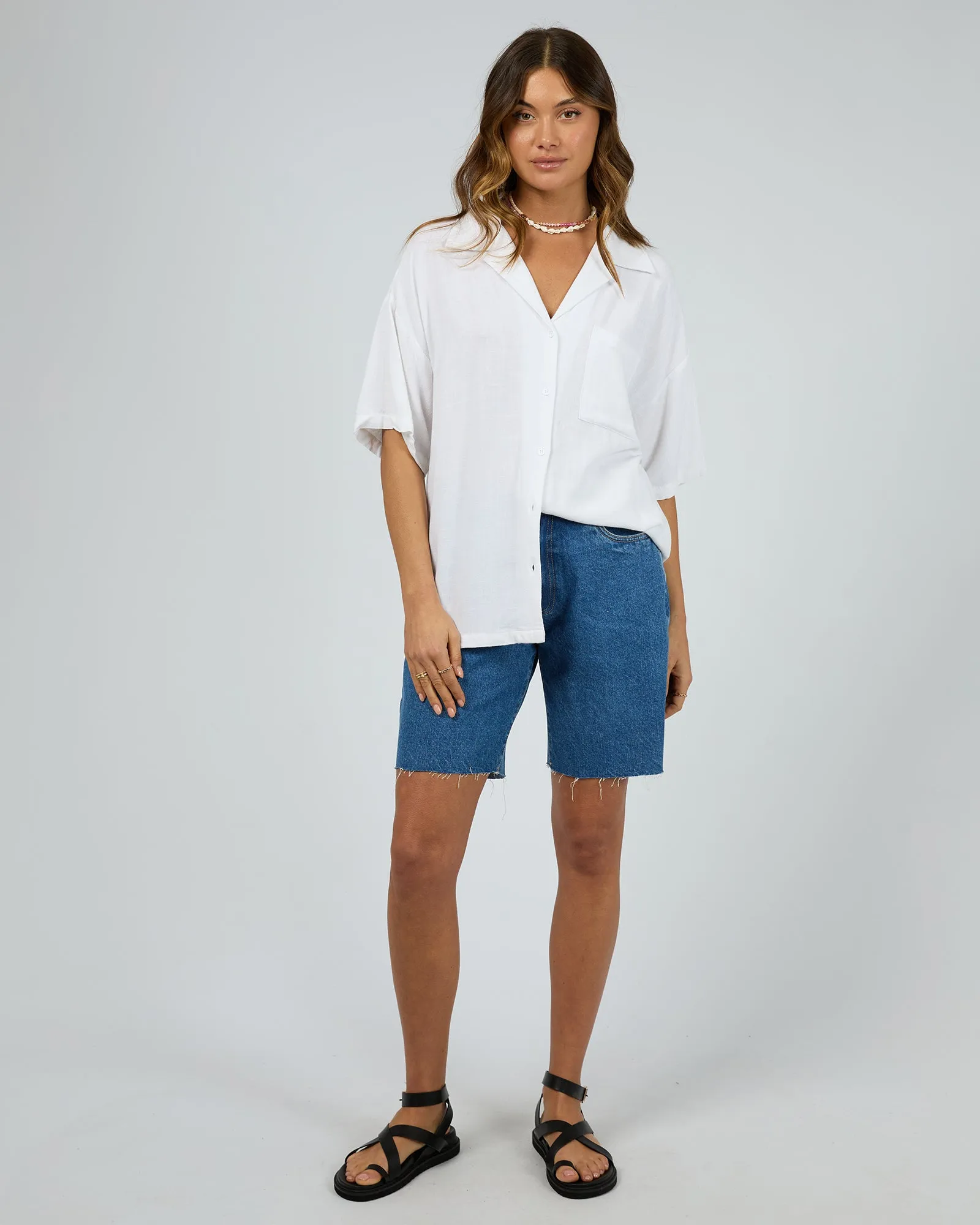 Luxe Linen Shirt Vintage White sold by All About Eve product image thumbnail 2