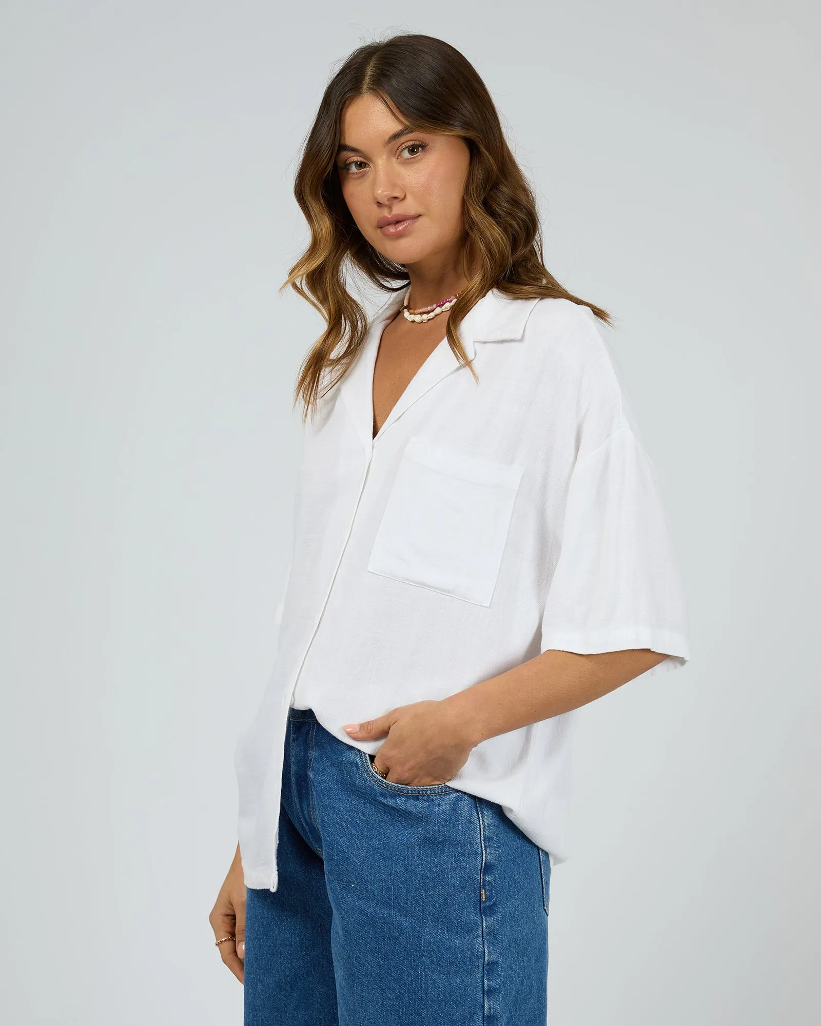 Luxe Linen Shirt Vintage White sold by All About Eve product image thumbnail 4