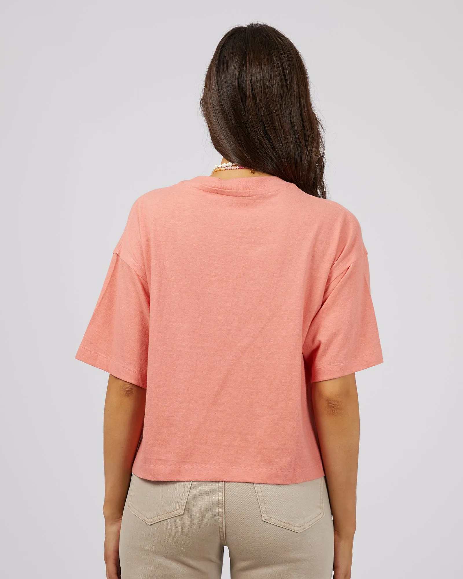 Riviera Oversized Crop Tee Rose sold by All About Eve product image thumbnail 3