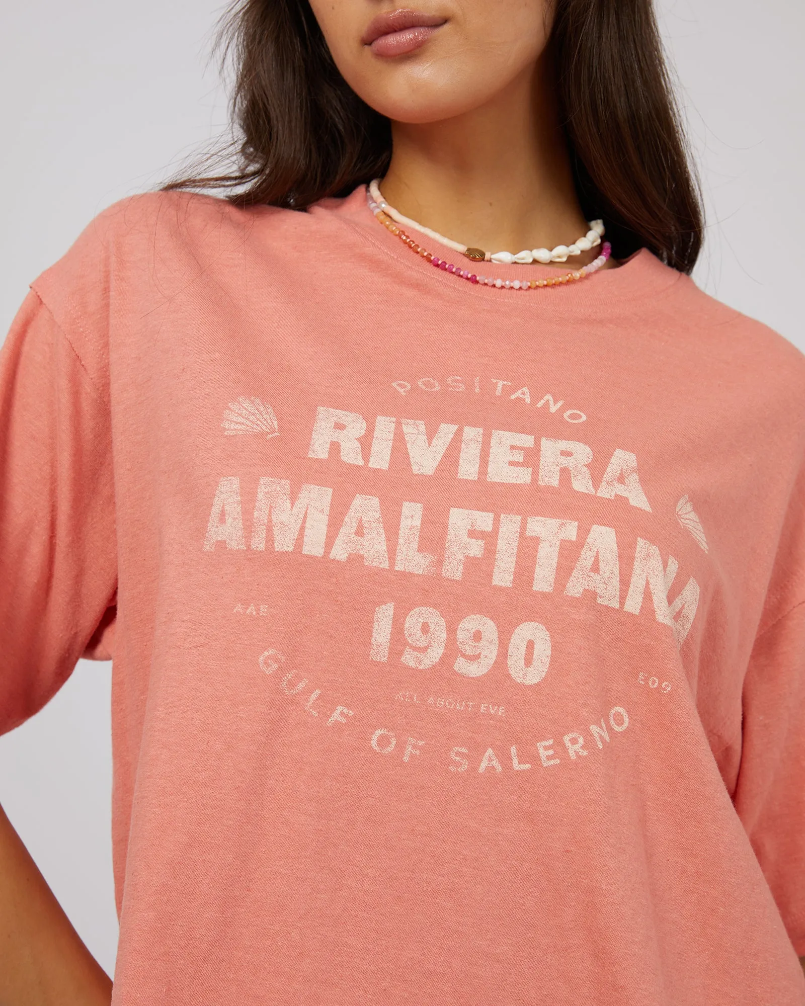 Riviera Oversized Crop Tee Rose sold by All About Eve product image thumbnail 5