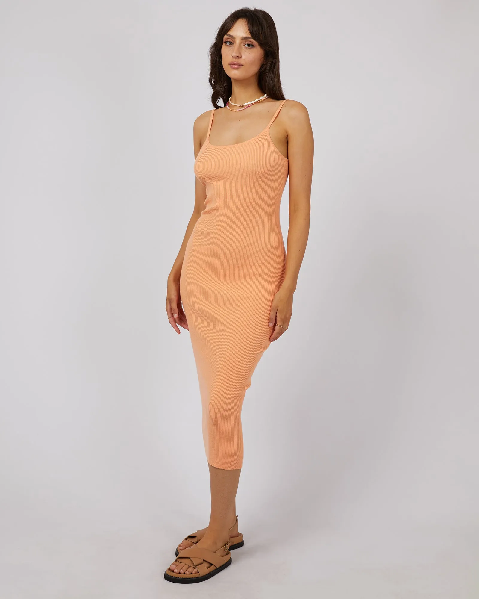 Henley Knit Midi Dress Orange sold by All About Eve product image thumbnail 4