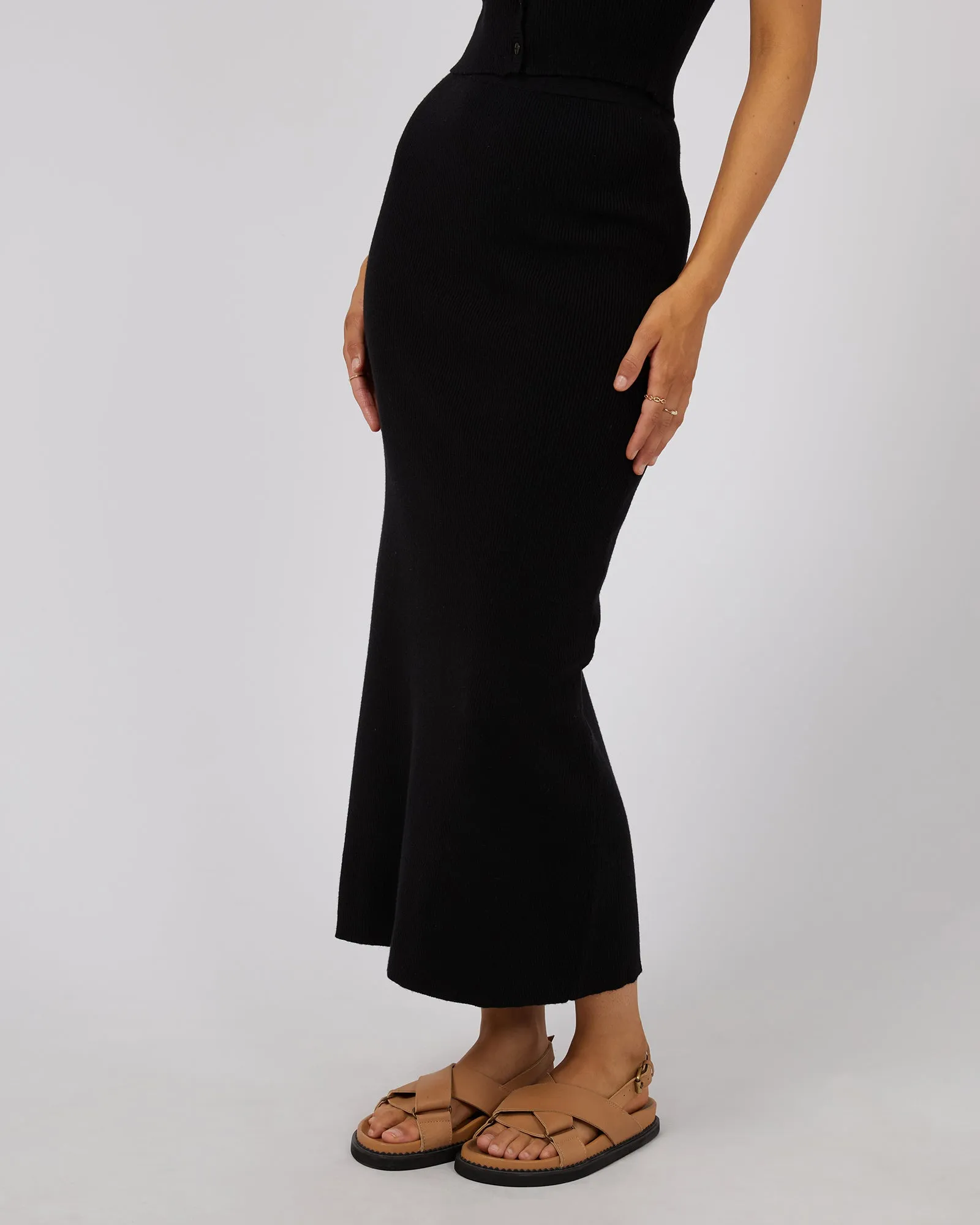 Henley Knit Skirt Black sold by All About Eve product image thumbnail 4