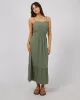 Luxe Linen Maxi Dress Khaki sold by All About Eve