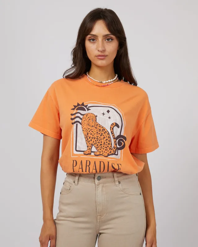 Paradise Found Standard Tee Orange sold by All About Eve