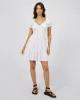 Luxe Linen Mini Dress Vintage White sold by All About Eve