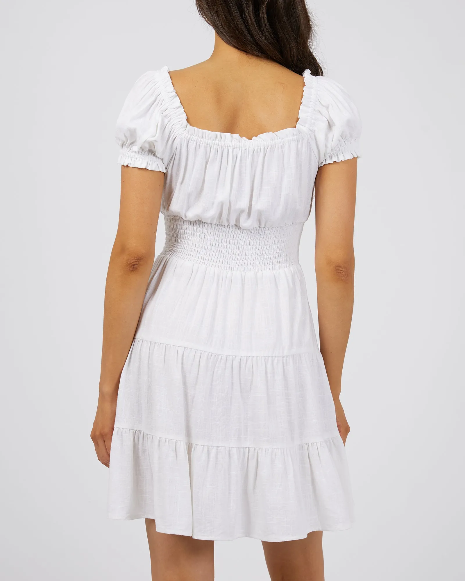 Luxe Linen Mini Dress Vintage White sold by All About Eve product image thumbnail 4