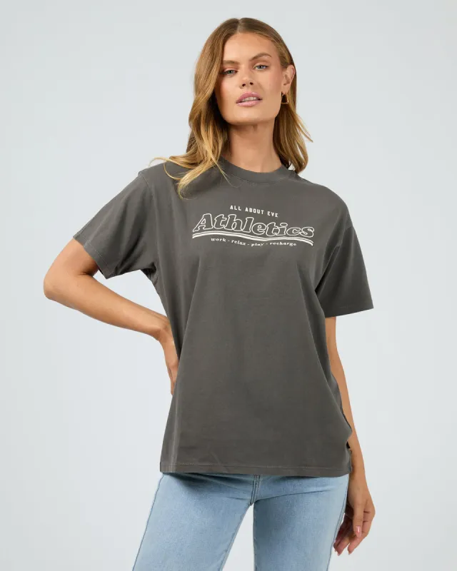 Recharge Oversized Tee Charcoal sold by All About Eve