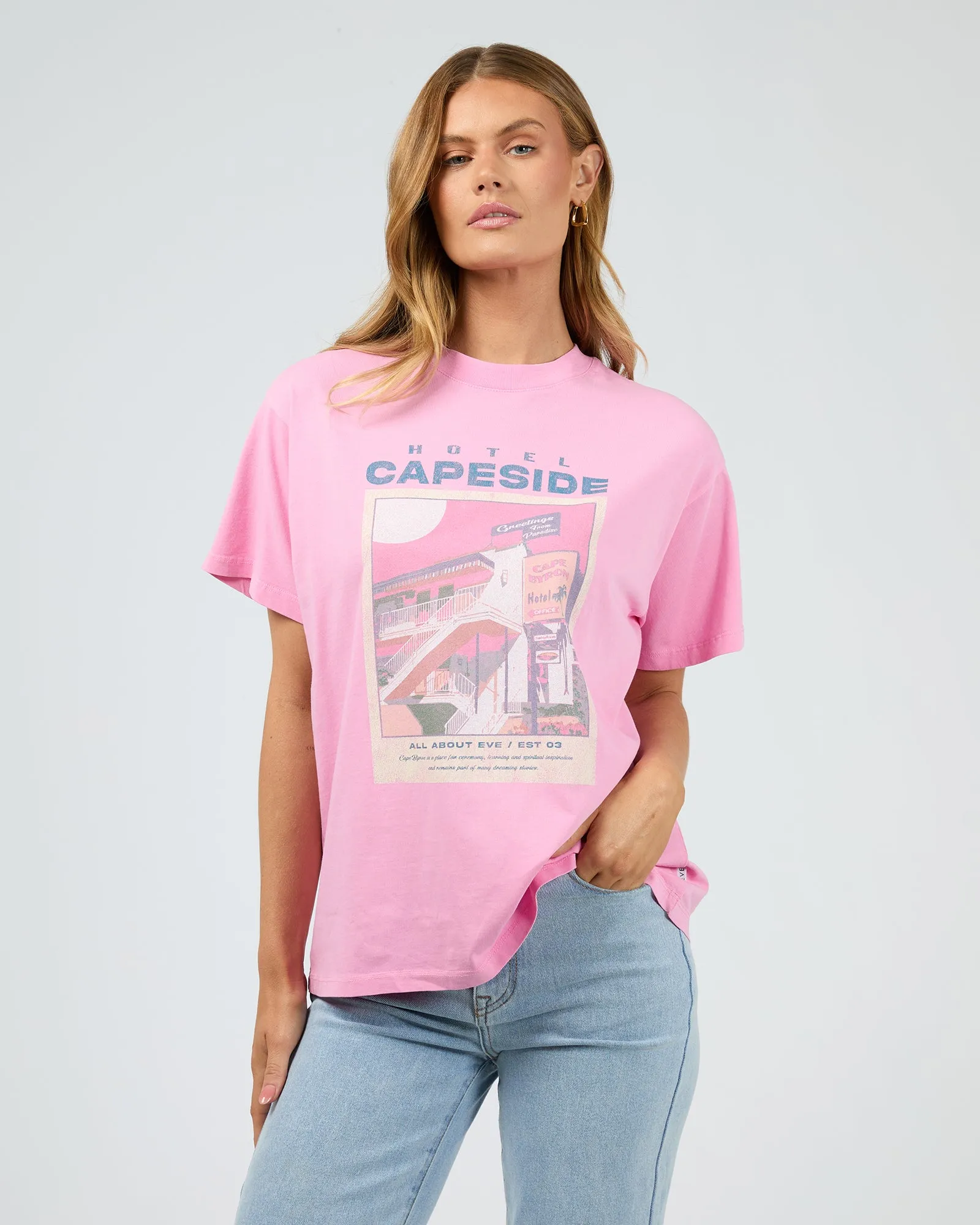 Capeside Oversized Tee Pink sold by All About Eve