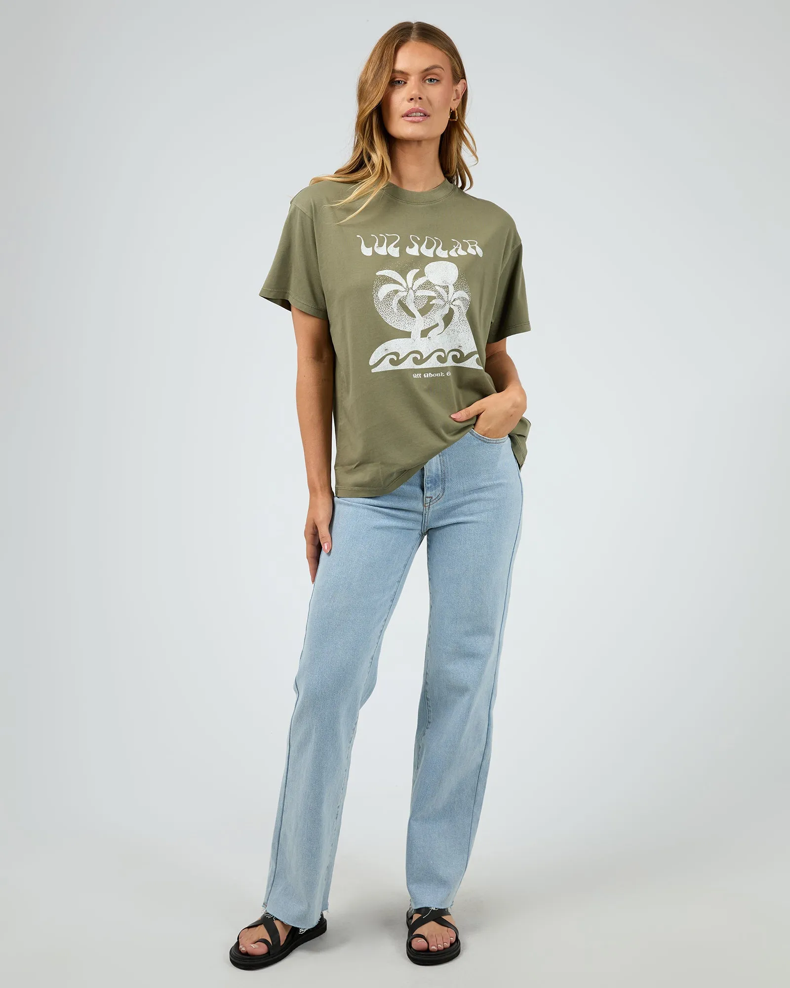 Solar Oversized Tee Khaki sold by All About Eve product image thumbnail 2