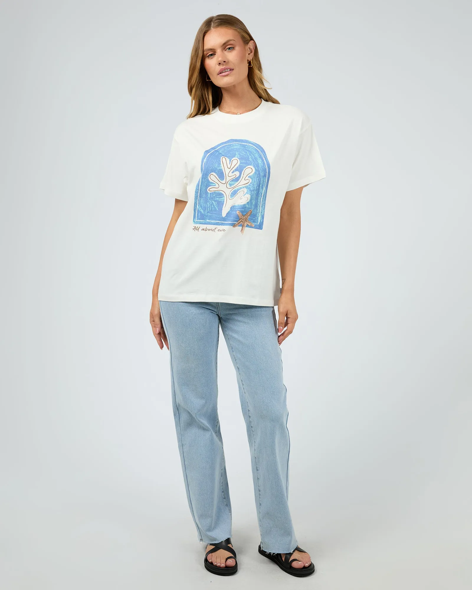 Coral Oversized Tee Vintage White sold by All About Eve product image thumbnail 2