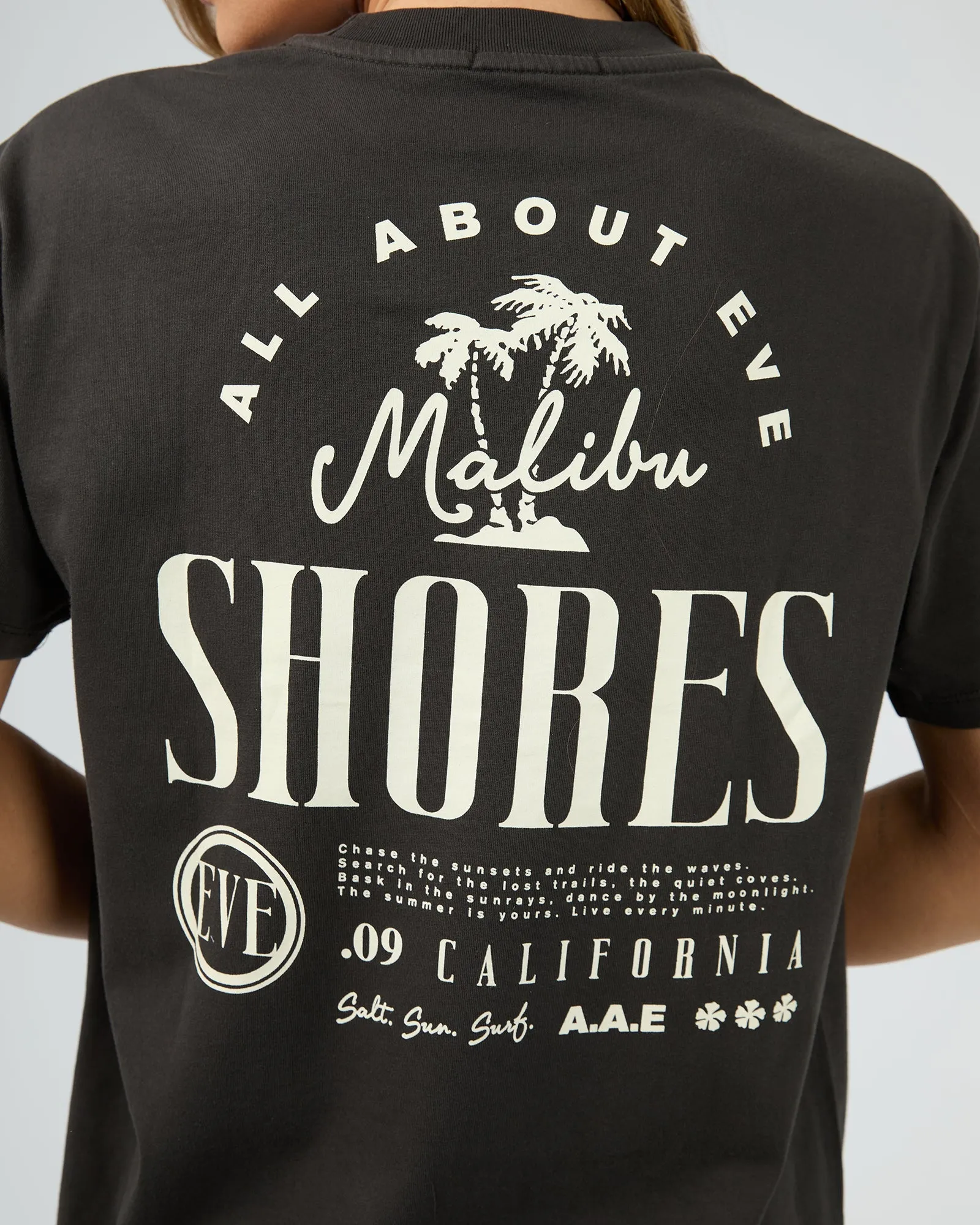 Malibu Shores Oversized Tee Washed Black sold by All About Eve product image thumbnail 5