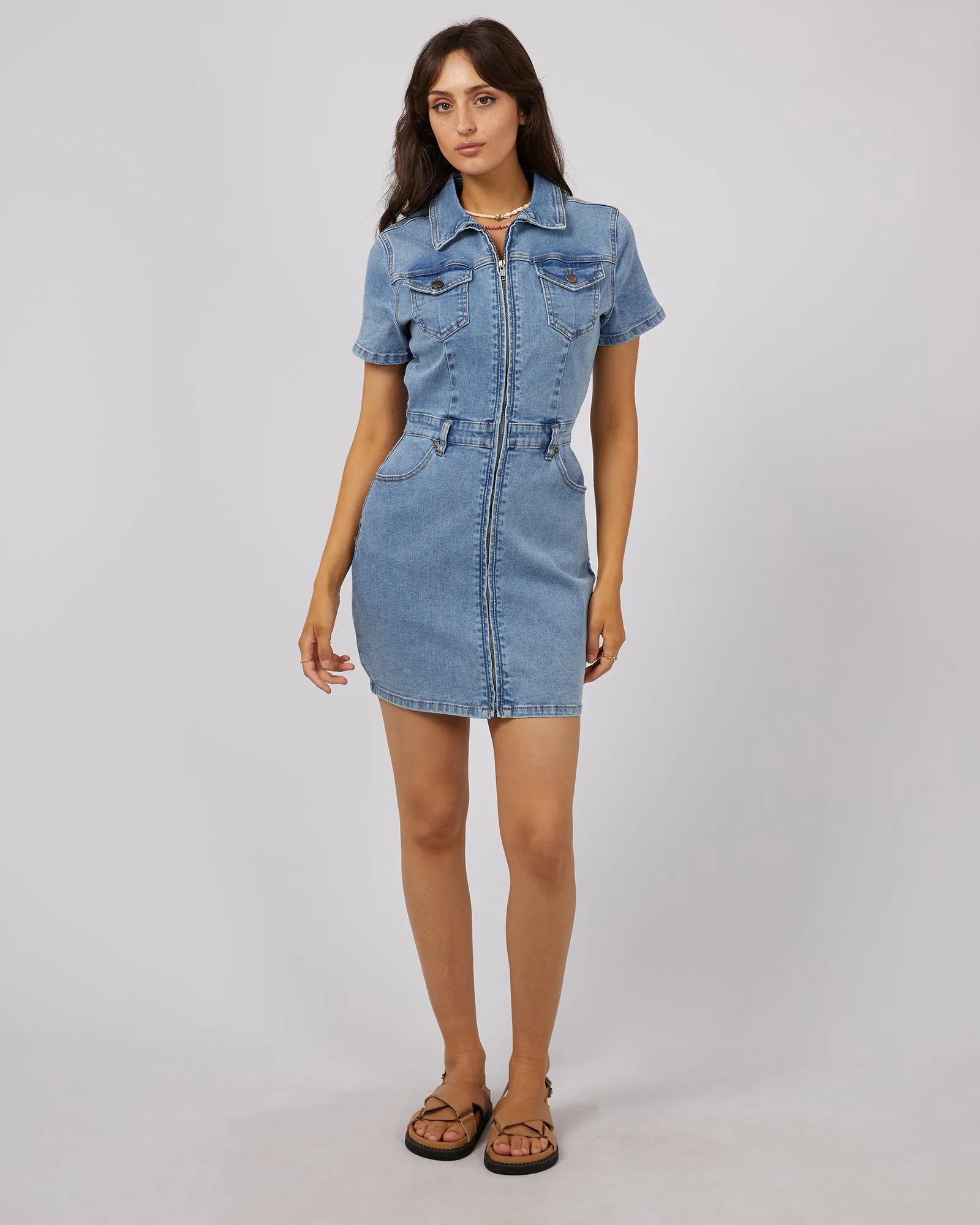 Nicky Denim Mini Dress Light Blue sold by All About Eve product image thumbnail 3