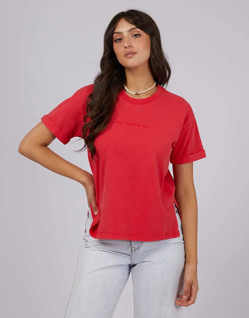 Aae Washed Tee Red sold by All About Eve
