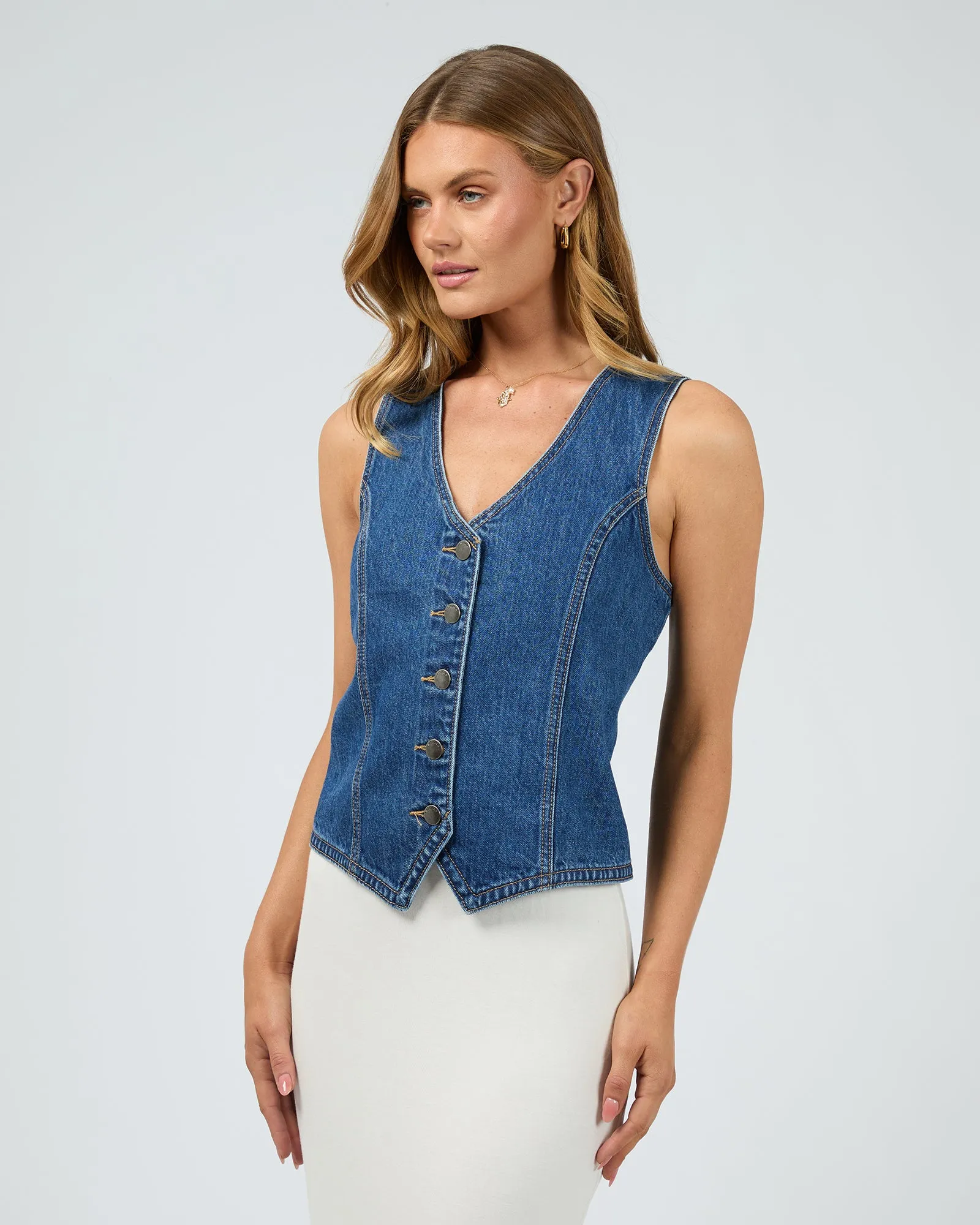 Korin Vest Blue sold by All About Eve product image thumbnail 4
