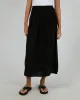Luxe Linen Shirred Maxi Skirt Black sold by All About Eve