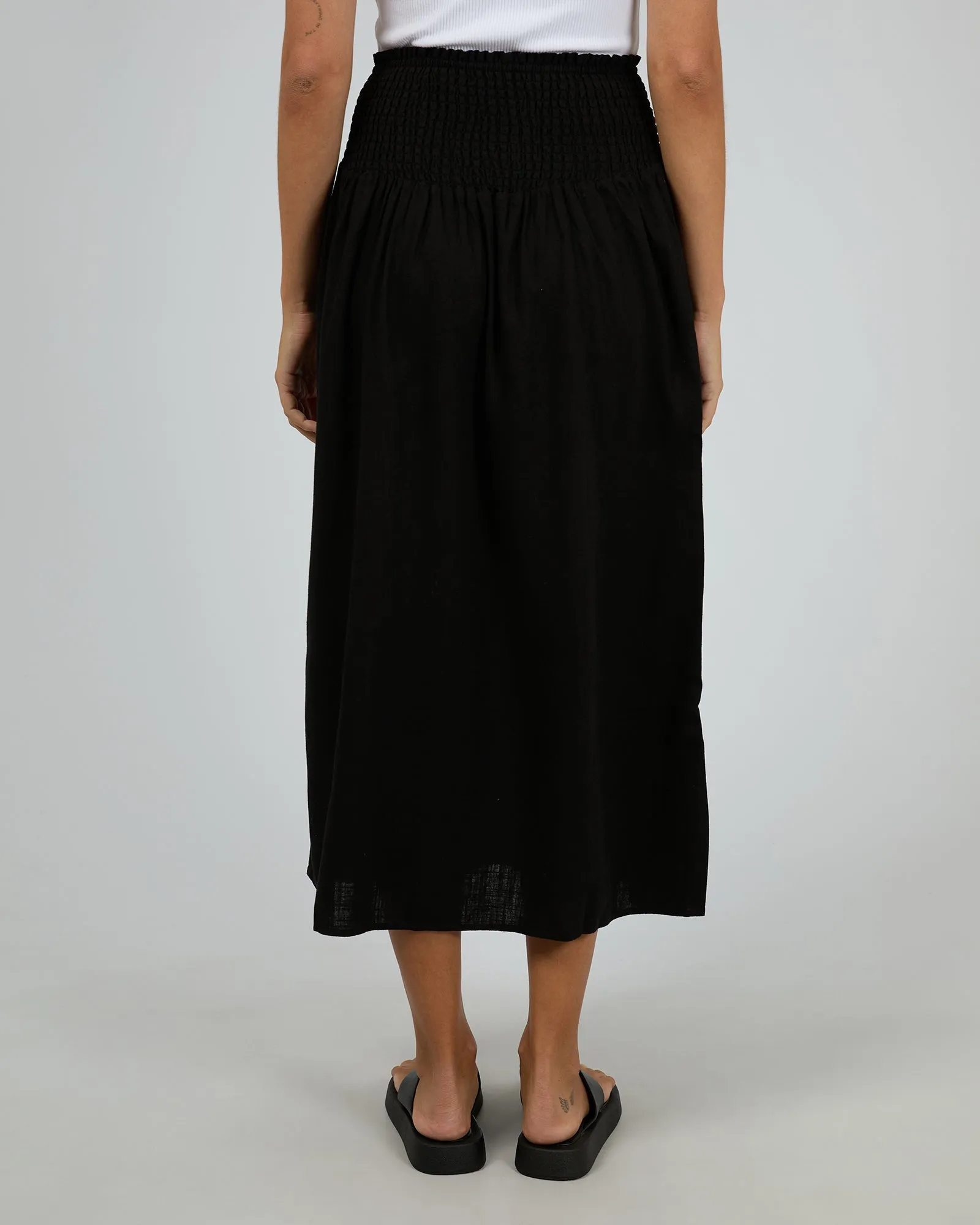 Luxe Linen Shirred Maxi Skirt Black sold by All About Eve product image thumbnail 3