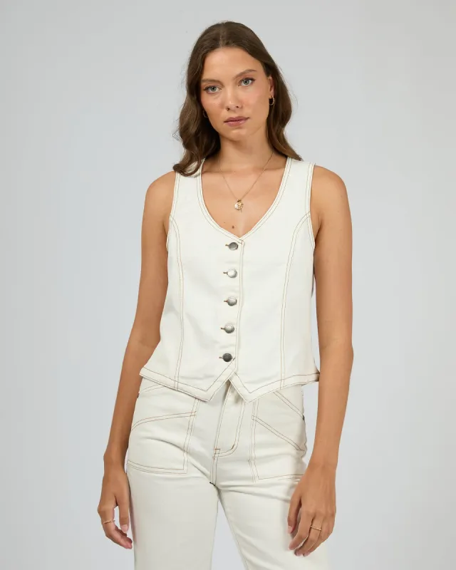 Korin Vest Vintage White sold by All About Eve