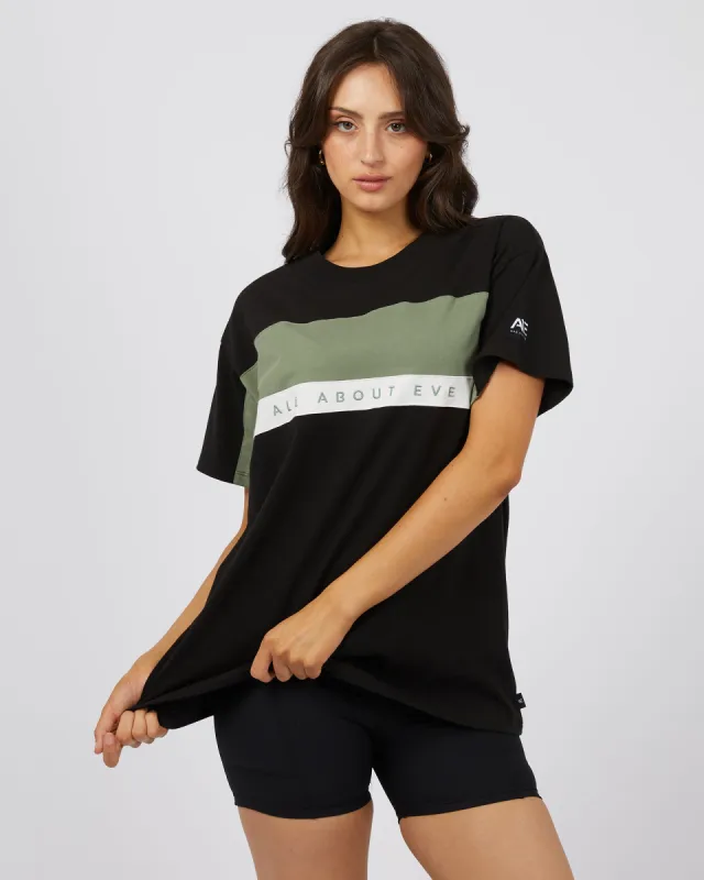 Kyha Panelled Tee Black sold by All About Eve