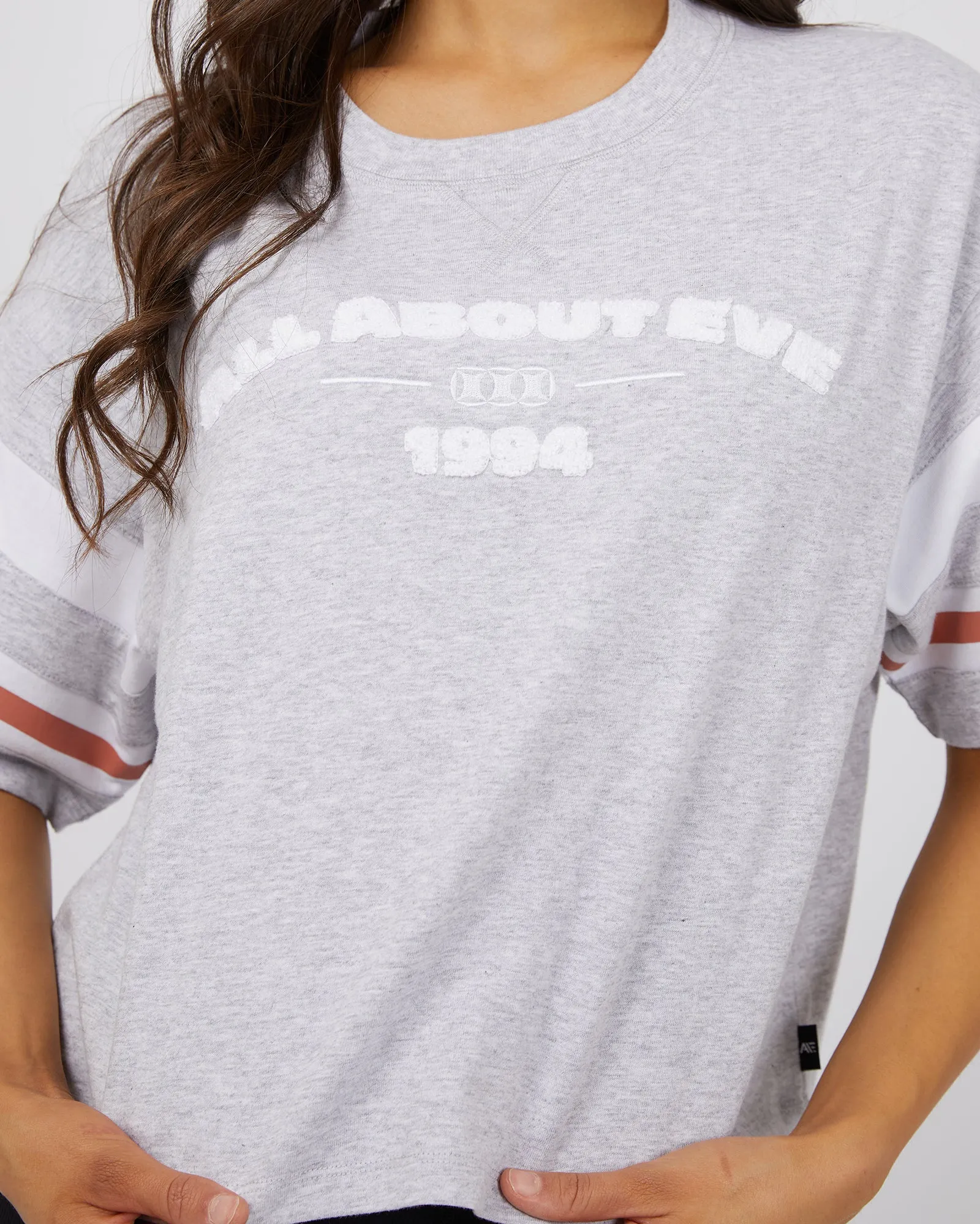 Eve Lazy Crop Tee Grey Marle sold by All About Eve product image thumbnail 5