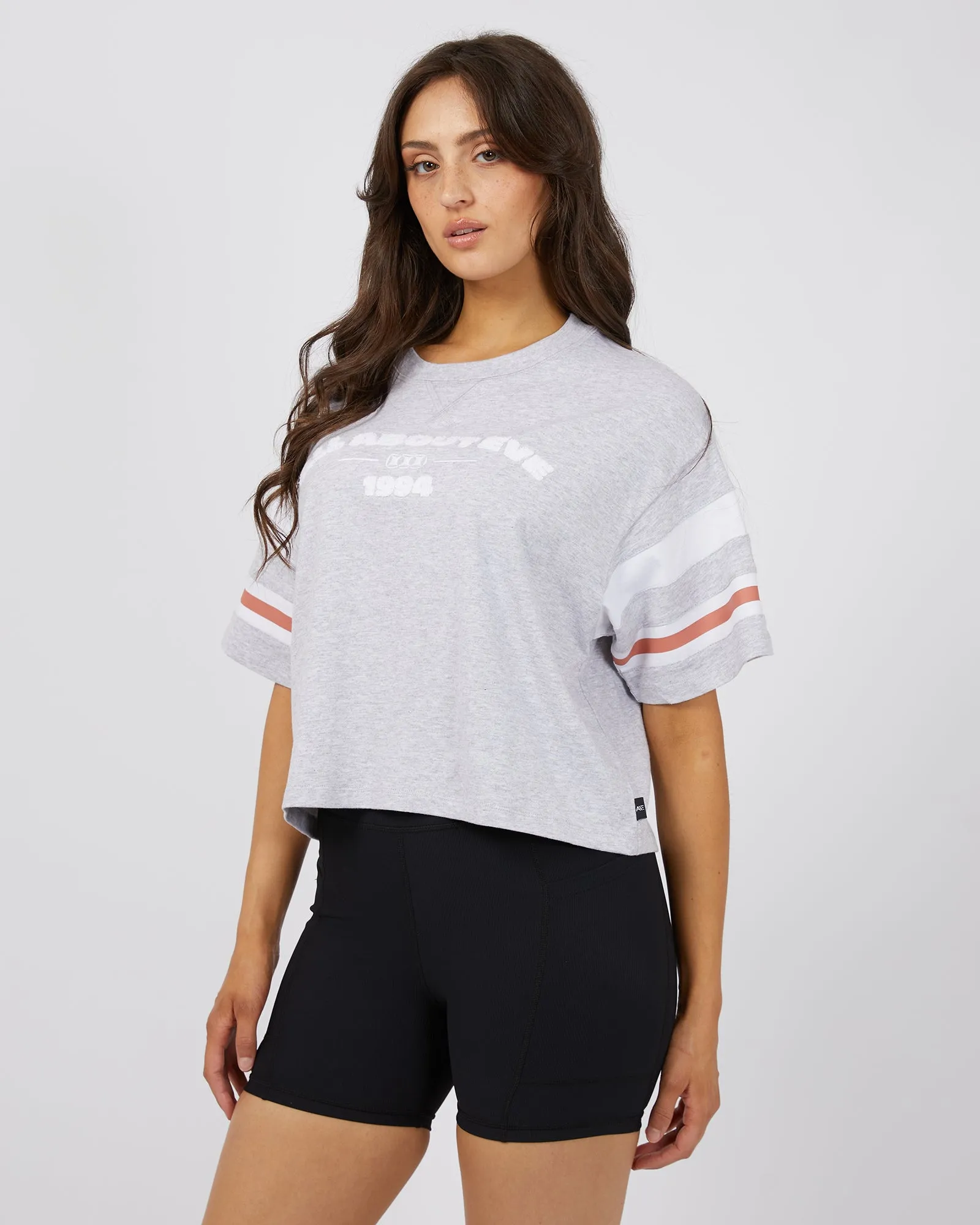 Eve Lazy Crop Tee Grey Marle sold by All About Eve product image thumbnail 4