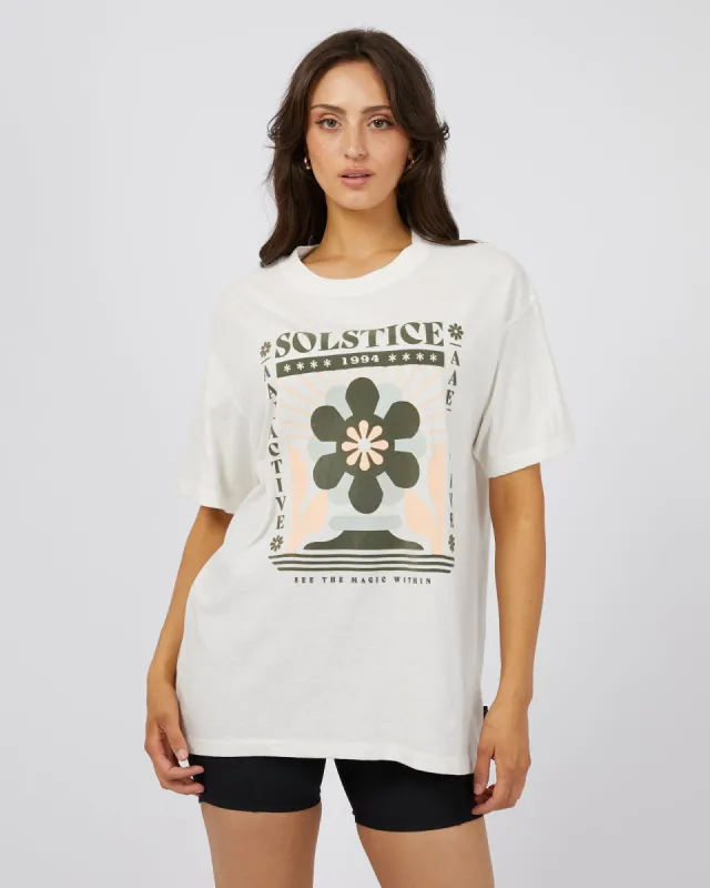 Active Solstice Oversized Tee Vintage White sold by All About Eve