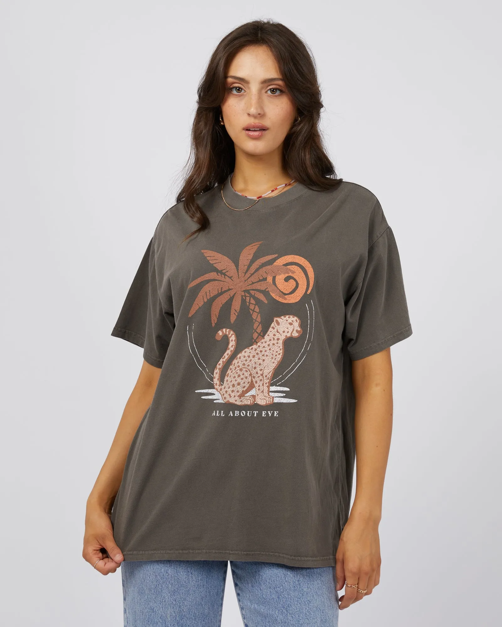 Sunbaked Oversized Tee Charcoal sold by All About Eve