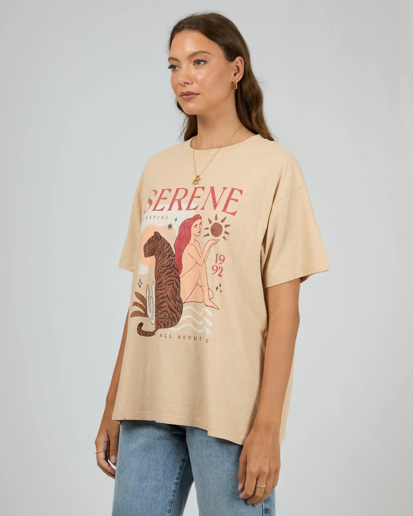 Serene Oversized Tee Oat sold by All About Eve product image thumbnail 4
