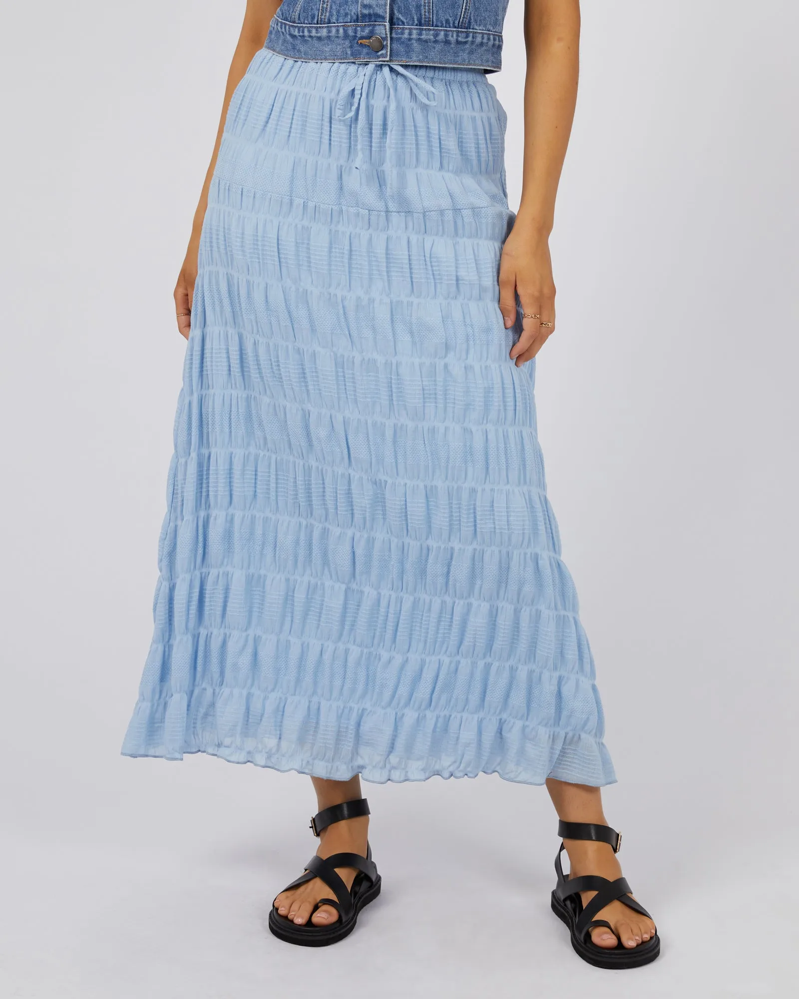 Maude Maxi Skirt Ocean Blue sold by All About Eve