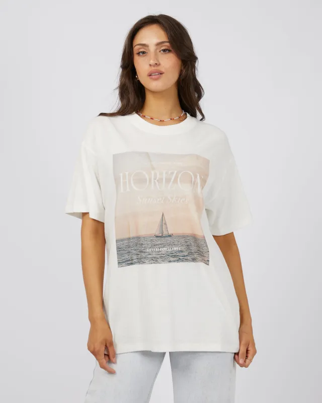 Horizon Oversized Tee Vintage White sold by All About Eve