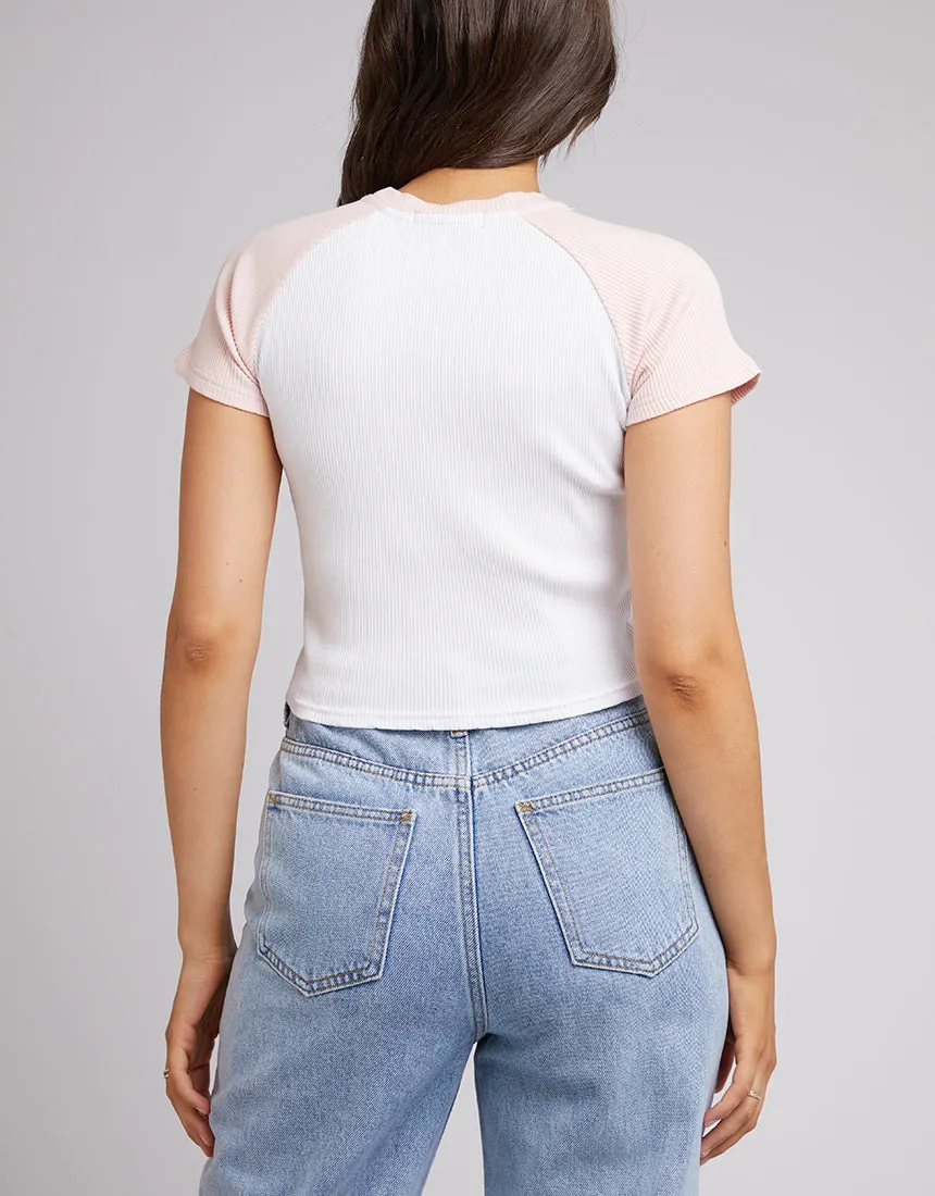 Eve Ringer Rib Tee Pale Pink sold by All About Eve product image thumbnail 3