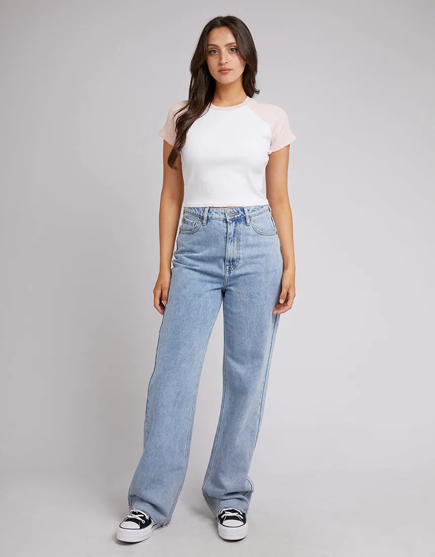 Eve Ringer Rib Tee Pale Pink sold by All About Eve product image thumbnail 2