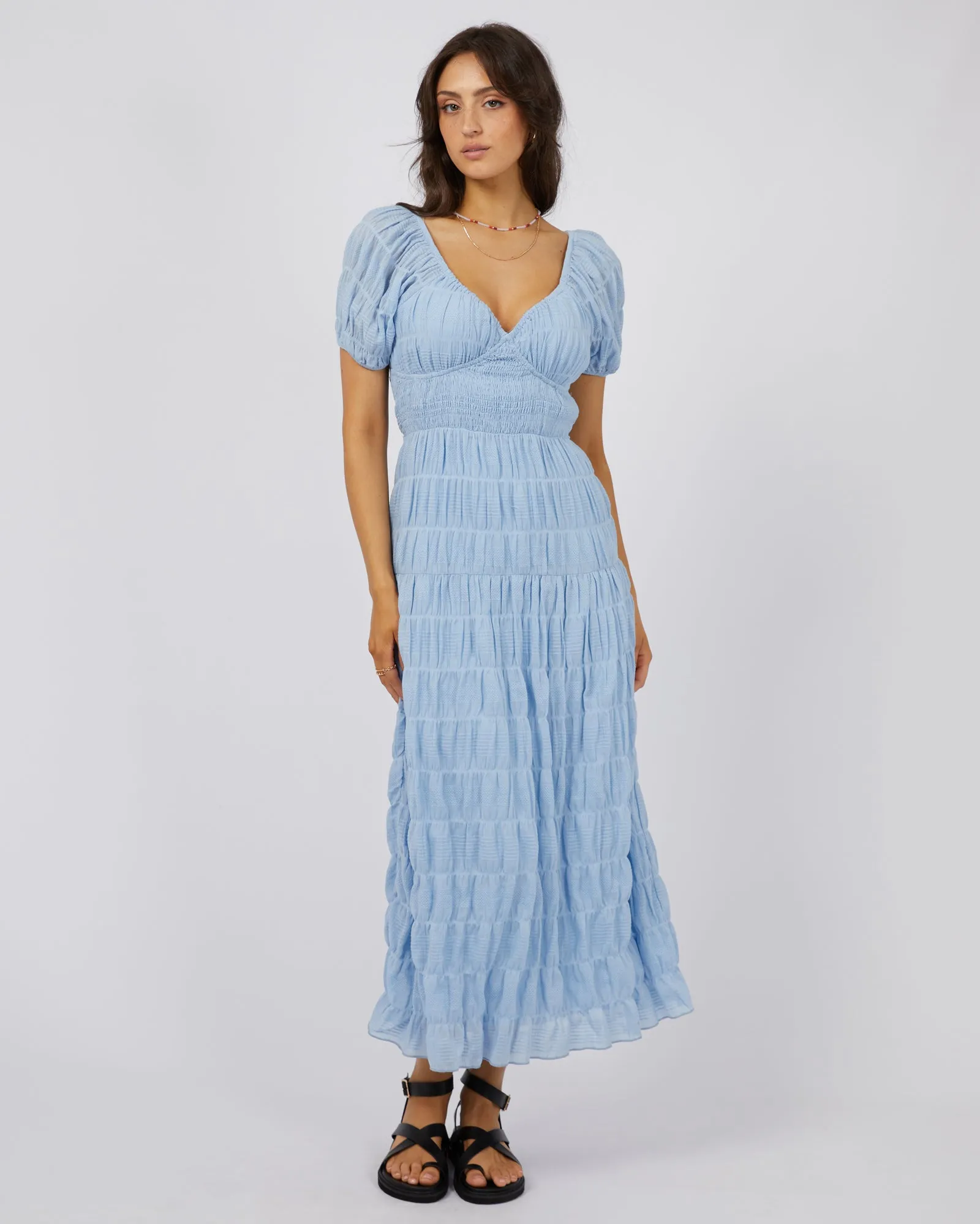 Maude Maxi Dress Ocean Blue sold by All About Eve