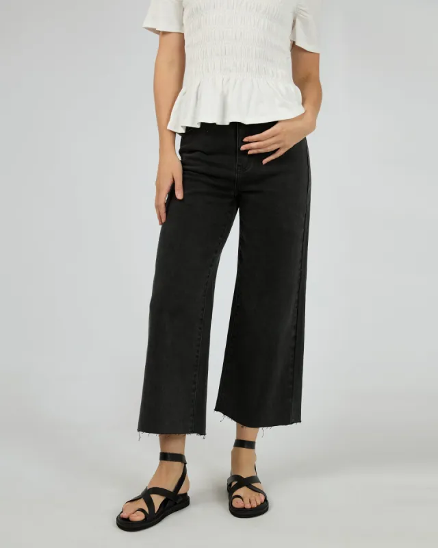 Charlie High Rise Wide Leg Washed Black sold by All About Eve